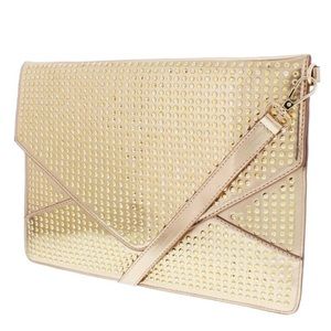 🆕 Melie Bianco Janelle Envelope Clutch Gold